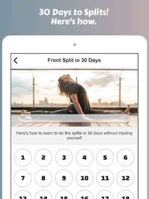 Do the Splits in 30 Days - Fle android App screenshot 1